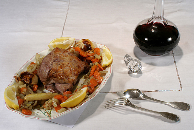 Légumes avec garniture de rôti